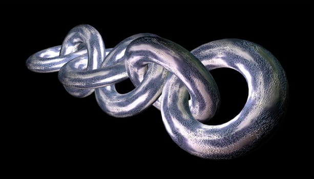 Metal chain blue
