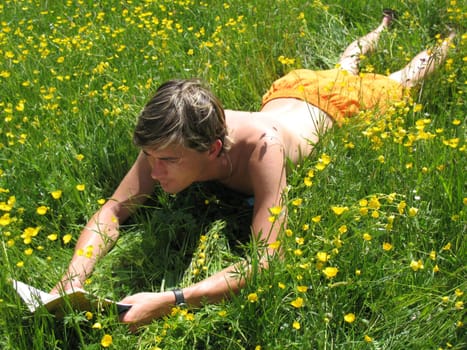 in the field