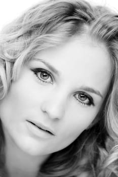 Portrait of a young woman in b/w 1