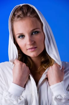 Woman with hood