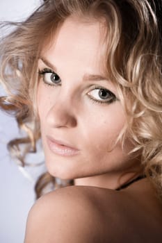 Modern portrait of a blonde woman
