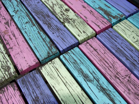 Colorful beer table