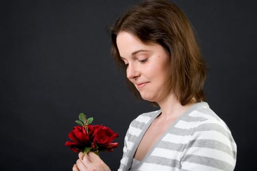 Sabine with artificial flower