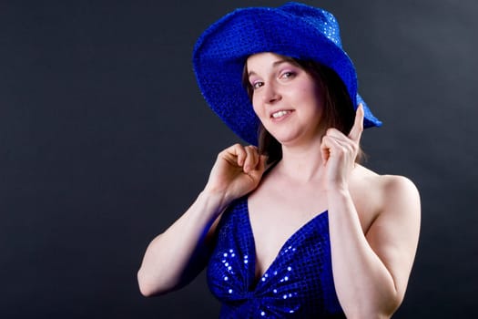 Sabine with blue hat