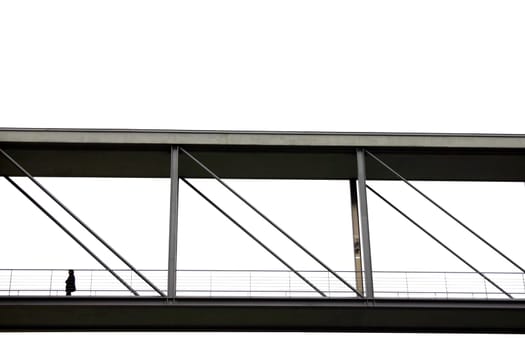 Man on a bridge