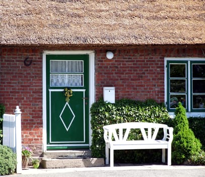 Thatched roof house