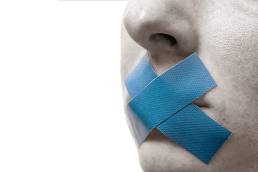 Censored woman colorkey