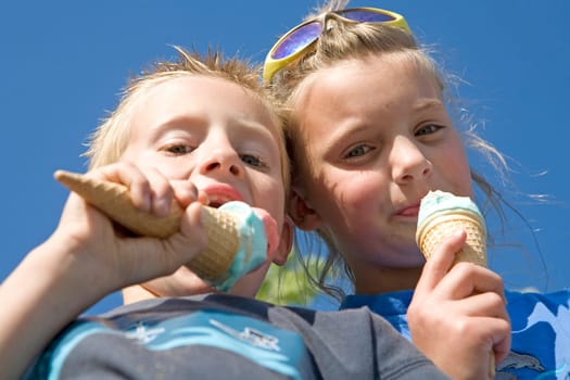 Eating ice cream