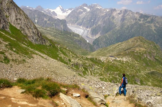Valais Alps near Fiesch,Switzerland