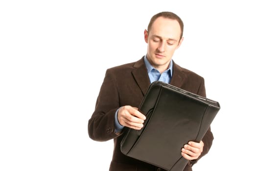 young man with briefcase