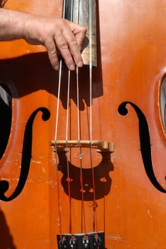 On the cello