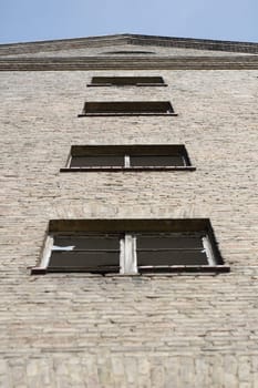 Broken façade