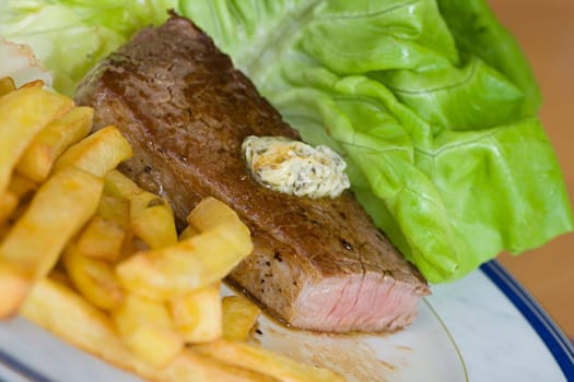 Steak with fries