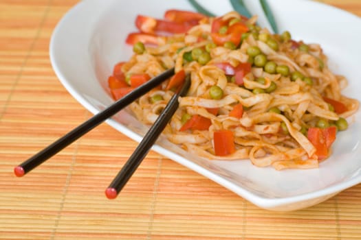 Miennoodles with vegetables