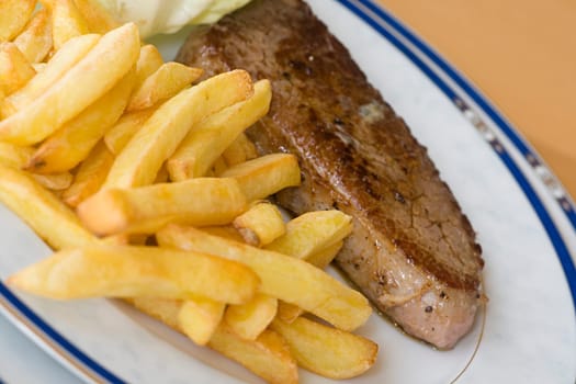 Steak with fries