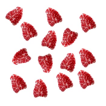 Raspberries under water