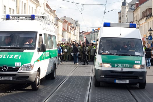 Police vans