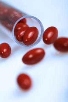Test tube with tablets