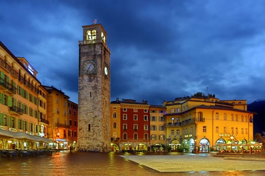 Riva del Garda at the blue hour