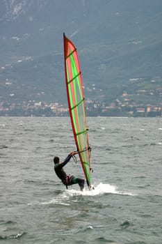 Windsurfers on Lake Garda