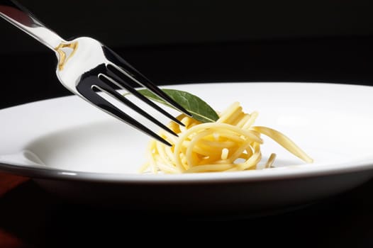 Eating spaghetti