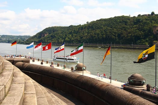 Flags on the Rhine