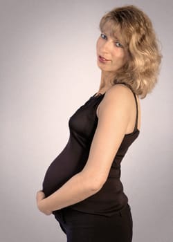 Young pregnant woman