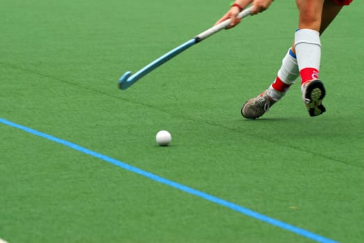 Field hockey scene