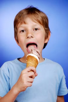 Boy with ice cream