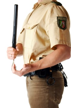 Policeman with baton