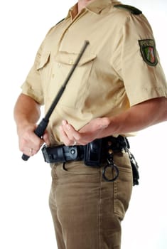 Policeman with baton