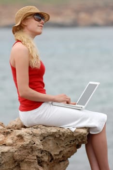 Woman with laptop