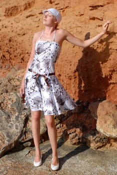Woman in sundress