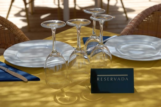 Reserved table