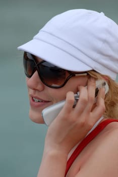 Young woman talking on the phone