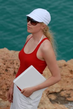 Woman with laptop
