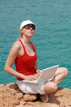 Woman with laptop