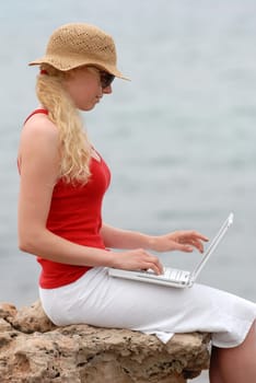 Woman with laptop