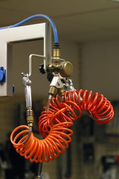 red spiral hose
