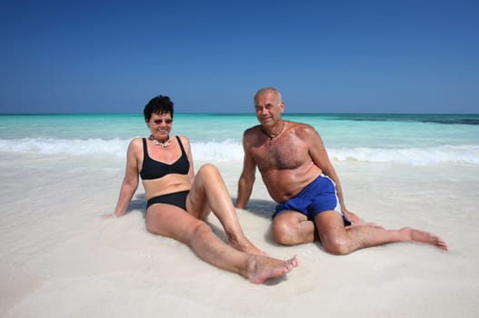 happy on the beach