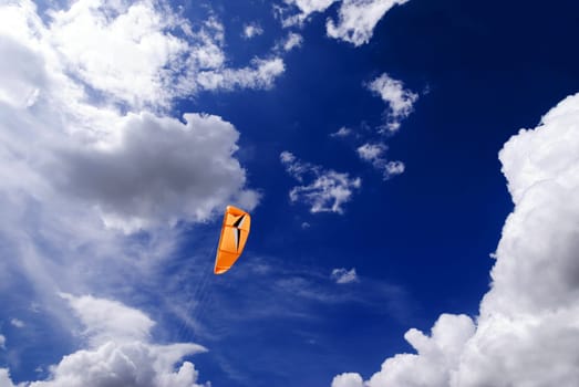 with the wind
