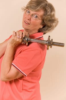 Woman doing fitness exercise