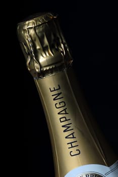 Champagne bottle detail