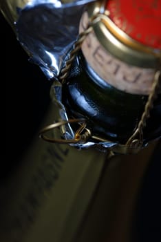 Champagne bottle detail