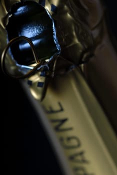 Champagne bottle detail