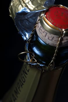 Champagne bottle detail
