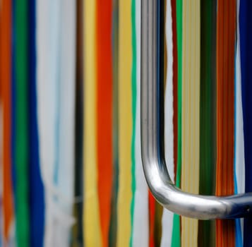 Curtain and door handle
