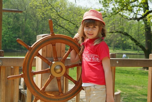 Anna Lena at the wheel