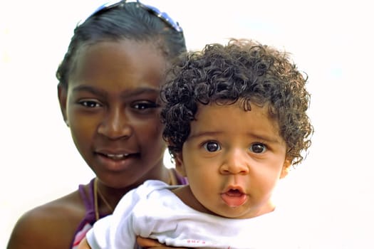 Actually,only half-siblings,same mother but not the same father... it is very nice to see how a different colored parent (here father) changes color. It's nice something like that....