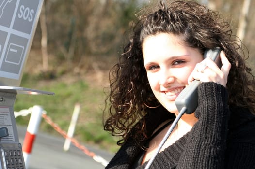 Girl telephoning